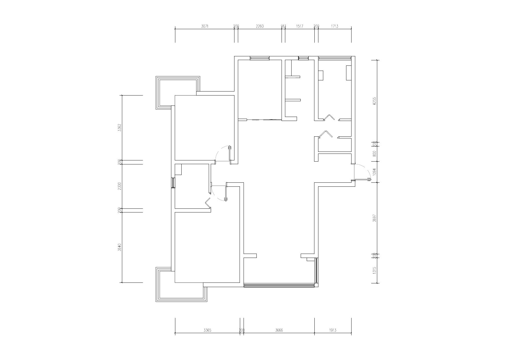 Automatically generated CAD first draft from the same captured project, before human checking